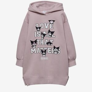 ZARA KUROMI Sanrio Girl’s Pink Graphic Sweatshirt Dress Size: 9-10